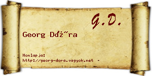 Georg Dóra névjegykártya